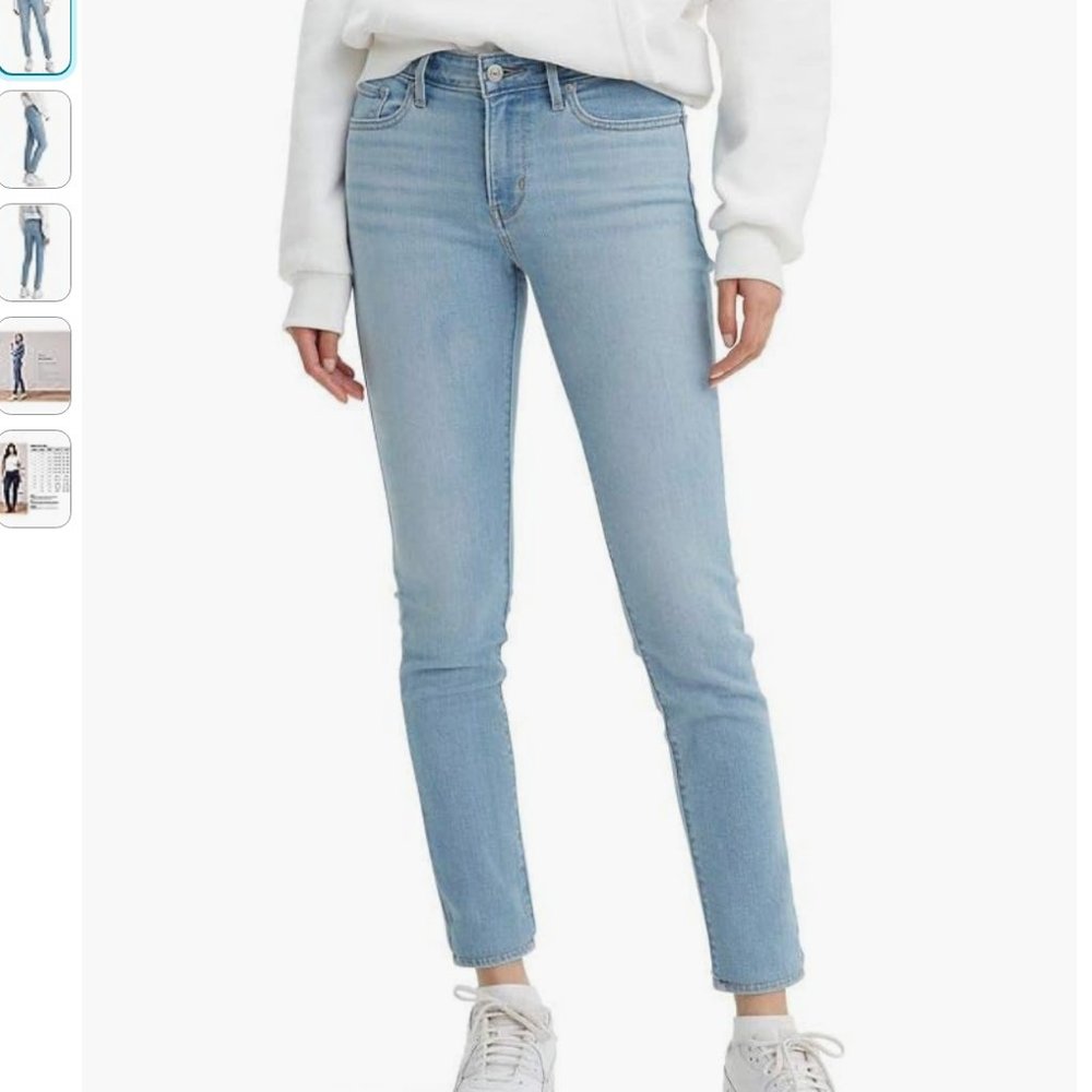 Levis 711 Skinny Jeans HEMMED